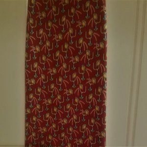 Vineyard Vines Football and Goal Post Red Silk Tie